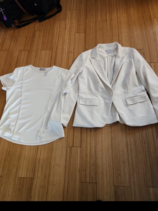 Liz Claiborne Jackets & Blazers - Liz Claiborne Career Blazer White Size Large with top size large